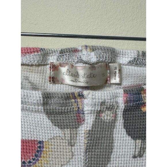 ALTAR'D STATE Two Piece Waffle Knit Pajama Set, Llama Novelty Print, Sz S - Picture 9 of 11